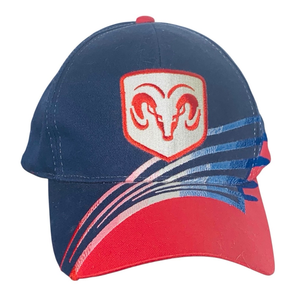 Dodge Motorsports Racing Ram Snapback Hat Blue Vintage Streak NASCAR